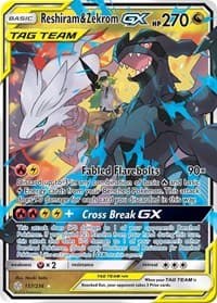 Reshiram & Zekrom GX - SM - Cosmic Eclipse - Pokemon card