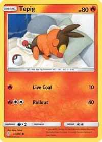Tepig - SM - Cosmic Eclipse - Pokemon card