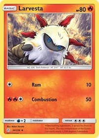 Larvesta - SM - Cosmic Eclipse - Pokemon card