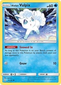 Alolan Vulpix - SM - Cosmic Eclipse - Pokemon card