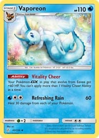 Vaporeon - SM - Cosmic Eclipse - Pokemon card