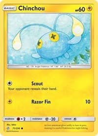 Chinchou - SM - Cosmic Eclipse - Pokemon card