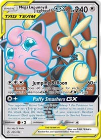 Mega Lopunny & Jigglypuff GX (Full Art) - SM - Cosmic Eclipse - Pokemon card
