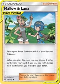 Mallow & Lana - SM - Cosmic Eclipse - Pokemon card