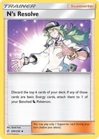 N's Resolve - SM - Cosmic Eclipse - Pokemon card
