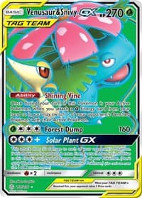 Venusaur & Snivy GX (Full Art) - SM - Cosmic Eclipse - Pokemon card
