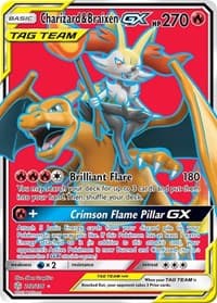 Charizard & Braixen GX (Full Art) - SM - Cosmic Eclipse - Pokemon card