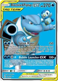 Blastoise & Piplup GX (Full Art) - SM - Cosmic Eclipse - Pokemon card