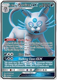 Alolan Persian GX (Full Art) - SM - Cosmic Eclipse - Pokemon card