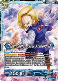 Android 18 // Dependable Sister Android 18 - Malicious Machinations - Dragon Ball Super: Masters card