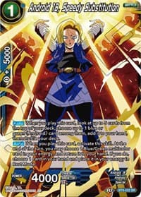 Android 18, Speedy Substitution - Malicious Machinations - Dragon Ball Super: Masters card