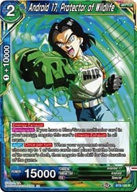 Android 17, Protector of Wildlife - Malicious Machinations - Dragon Ball Super: Masters card