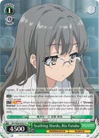 Scathing Words, Rio Futaba - Rascal Does Not Dream of Bunny Girl Senpai - Weiss Schwarz card