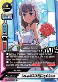 One-track Mind Idol, Mayu Sakuma - The iDOLM@STER Cinderella Girls Theater - Future Card BuddyFight card