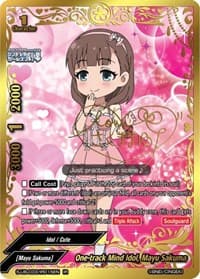 One-track Mind Idol, Mayu Sakuma (IR) - The iDOLM@STER Cinderella Girls Theater - Future Card BuddyFight card