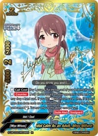 Idol Calm As an Adult, Miyu Mifune (IR) - The iDOLM@STER Cinderella Girls Theater - Future Card BuddyFight card
