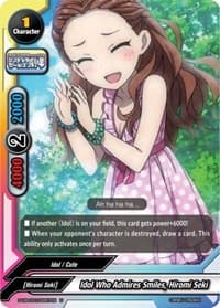 Idol Who Admires Smiles, Hiromi Seki - The iDOLM@STER Cinderella Girls Theater - Future Card BuddyFight card