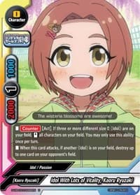 Idol With Lots of Vitality, Kaoru Ryuzaki - The iDOLM@STER Cinderella Girls Theater - Future Card BuddyFight card