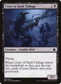 Crow of Dark Tidings - Magic Game Night 2019 - Magic: The Gathering card