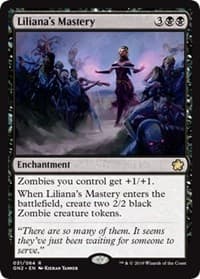 Liliana's Mastery - Magic Game Night 2019 - Magic: The Gathering card