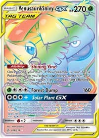 Venusaur & Snivy GX (Secret) - SM - Cosmic Eclipse - Pokemon card