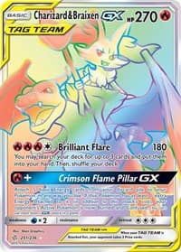 Charizard & Braixen GX (Secret) - SM - Cosmic Eclipse - Pokemon card