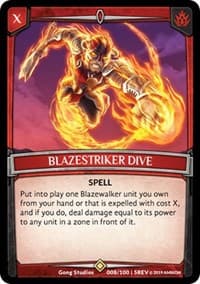 Blazestriker Dive - Revelations - Argent Saga TCG card