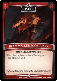 Blazewalker Rookie, Ark - Revelations - Argent Saga TCG card