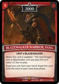 Blazewalker Warrior, Fang - Revelations - Argent Saga TCG card
