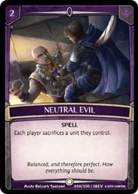 Neutral Evil - Revelations - Argent Saga TCG card
