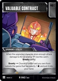 Valuable Contract - War for Cybertron: Siege II - Transformers TCG card