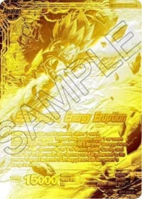 Son Goku & Vegeta // SSB Vegito, Energy Eruption (Championship Final 2019) (Gold Metal Foil) - Tournament Promotion Cards - Dragon Ball Super: Masters card