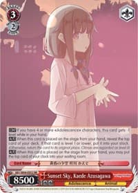 Sunset Sky, Kaede Azusagawa - Rascal Does Not Dream of Bunny Girl Senpai - Weiss Schwarz card