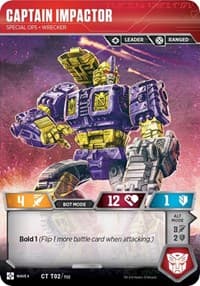 Captain Impactor - Special Ops Wrecker - War for Cybertron: Siege II - Transformers TCG card