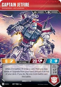 Captain Jetfire - Engineering Air Guardian - War for Cybertron: Siege II - Transformers TCG card