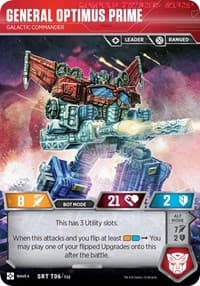 General Optimus Prime - Galactic Commander - War for Cybertron: Siege II - Transformers TCG card