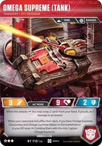 Omega Supreme (Tank) - Transport City Defender - War for Cybertron: Siege II - Transformers TCG card