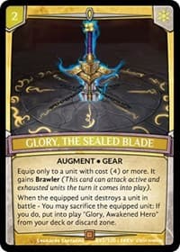 Glory, the Sealed Blade - Revelations - Argent Saga TCG card