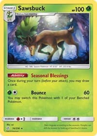 Sawsbuck - SM - Cosmic Eclipse - Pokemon card