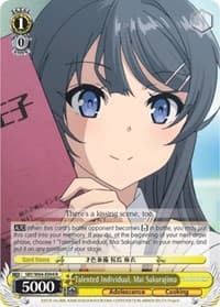 Talented Individual, Mai Sakurajima - Rascal Does Not Dream of Bunny Girl Senpai - Weiss Schwarz card