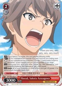 Rascal, Sakuta Azusagawa - Rascal Does Not Dream of Bunny Girl Senpai - Weiss Schwarz card