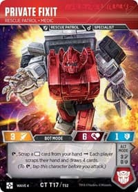 Private Fixit - Rescue Patrol Medic - War for Cybertron: Siege II - Transformers TCG card