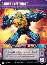 Raider Hyperdrive - Sports Car Patrol Demolitions - War for Cybertron: Siege II - Transformers TCG card