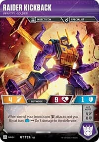 Raider Kickback - Infantry Soldier - War for Cybertron: Siege II - Transformers TCG card