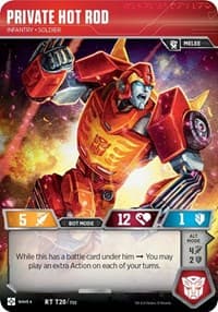 Private Hot Rod - Infantry Soldier - War for Cybertron: Siege II - Transformers TCG card