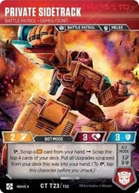 Private Sidetrack - Battle Patrol Demolitions - War for Cybertron: Siege II - Transformers TCG card