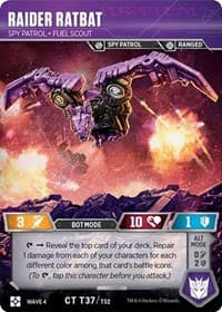 Raider Ratbat - Spy Patrol Fuel Scout - War for Cybertron: Siege II - Transformers TCG card