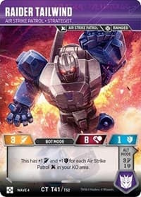 Raider Tailwind - Air Strike Patrol Strategist - War for Cybertron: Siege II - Transformers TCG card