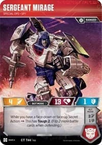 Sergeant Mirage - Special Ops Spy - War for Cybertron: Siege II - Transformers TCG card