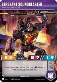 Sergeant Soundblaster - Weapons Arms Dealer - War for Cybertron: Siege II - Transformers TCG card